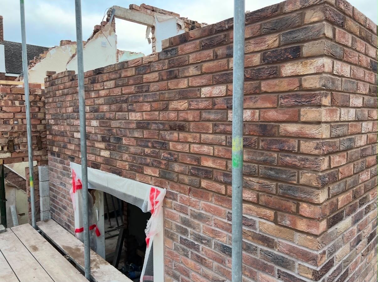 Character brickwork built during a substantial renovation